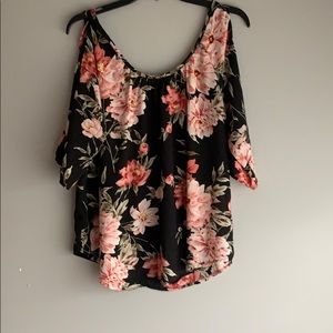 Floral Cold Shoulder Shirt